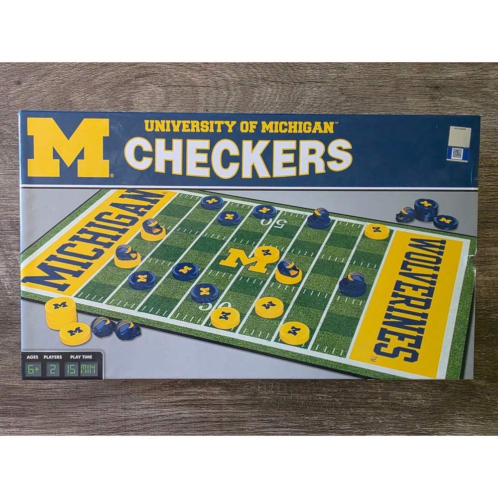 University of Michigan Wolverines Football Checkers Board Game MasterPieces